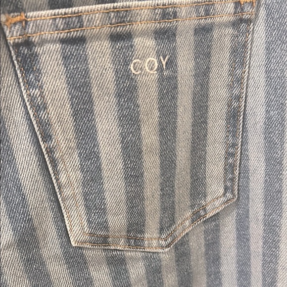 CQY Striped Blue Low Rise Skinny Size 26 - Picture 6 of 6